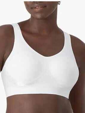 Bali Women's Wireless Bra White Full Coverage, Seamless Size L 01067